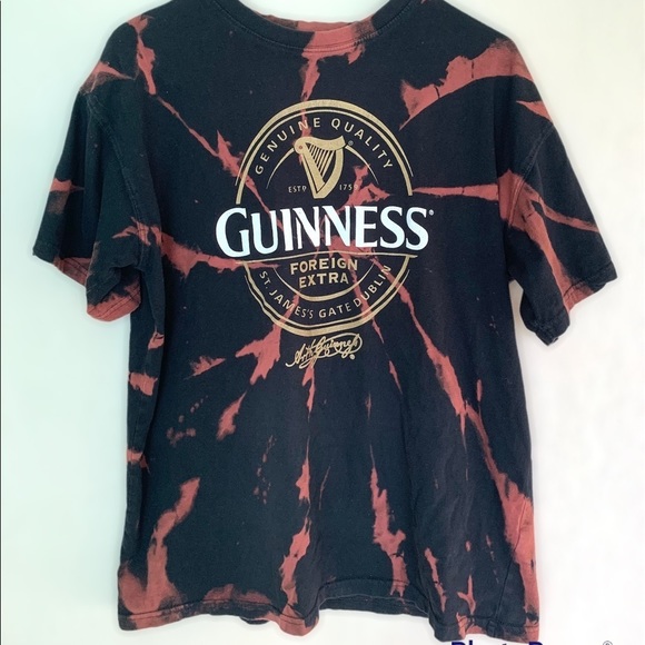 Guinness Tops - 3 For $15/ Bleach Dyed/Guinness Tee